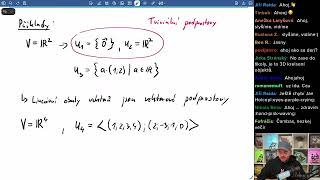 VŠ - Lineární algebra: Vektorové podprostory (7. stream)